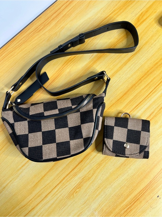 SHEIN Handbags - SHEIN Checkered Crossbody and Mini Wallet